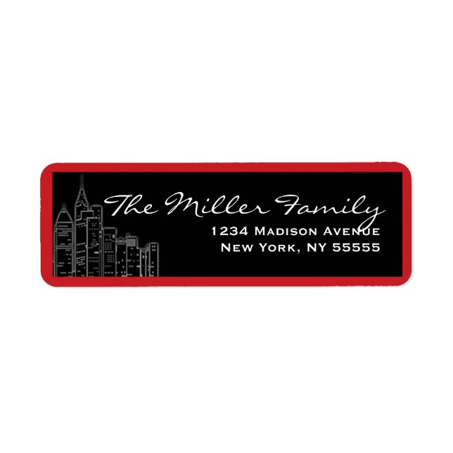 New York Holiday Address Label (Front)