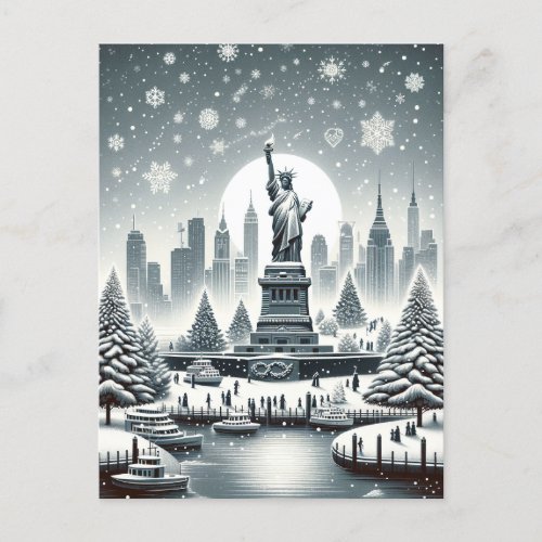 New York Holiday Elegance Customizable Card