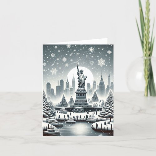 New York Holiday Elegance Customizable Card