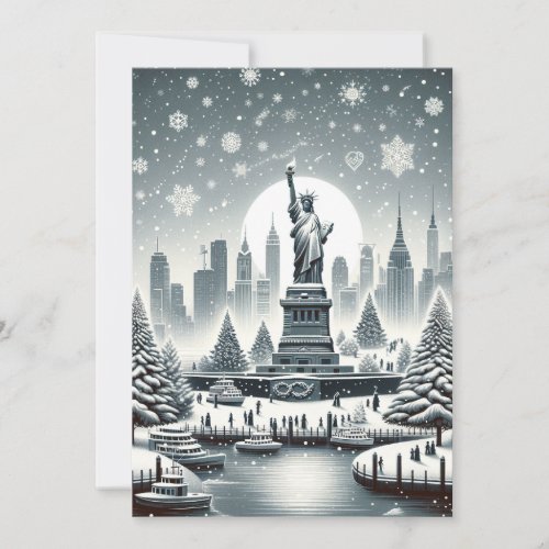 New York Holiday Elegance Customizable Cards
