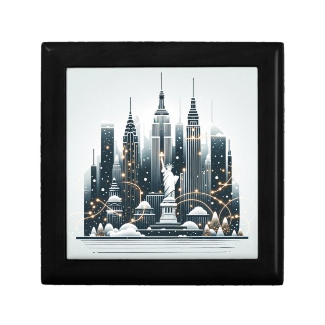 New York Holiday Elegance - Customizable Christmas Gift Box (Front)