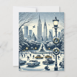 New York Holiday Elegance - Customizable Christmas Invitation