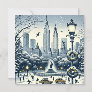 New York Holiday Elegance - Customizable Christmas Invitation
