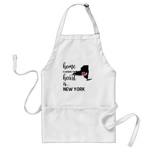 New York home is where the heart is Adult Apron