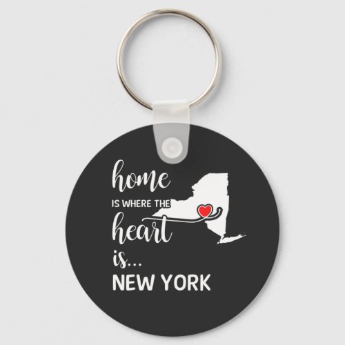 New York home is where the heart is Keychain