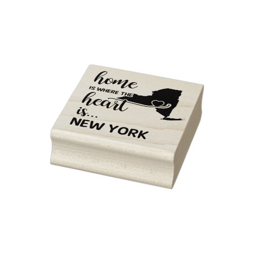 New York home is where the heart is Rubber Stamp