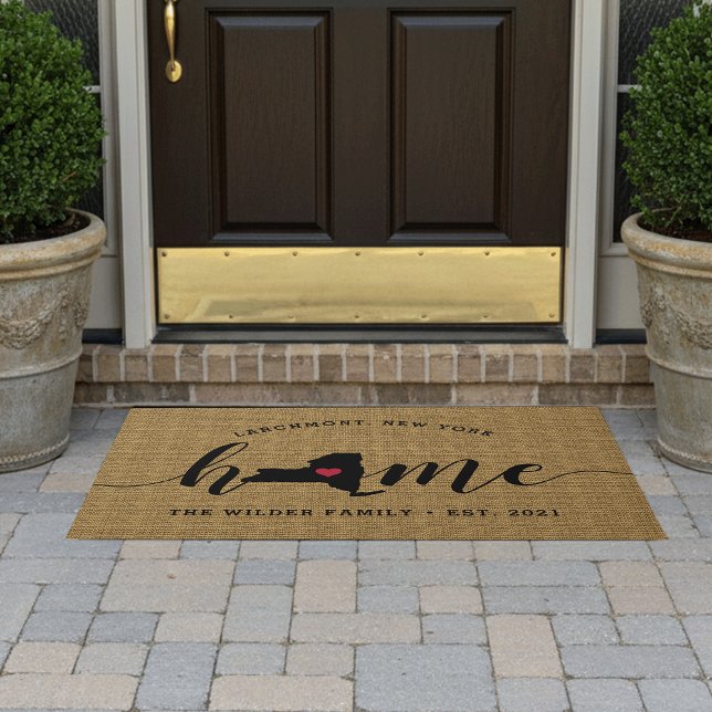New York Home State Personalized Doormat (Creator Uploaded)