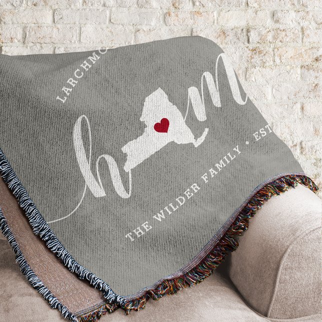 New York Home State Personalized Throw Blanket (Creator Uploaded)