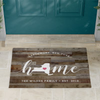 New York Home State Personalized Wood Look