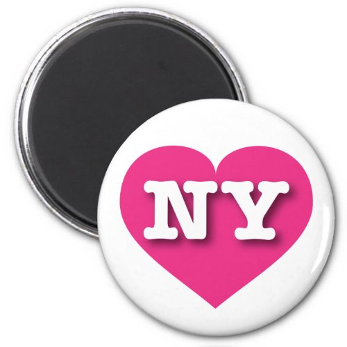 New York Hot Pink Heart _ I love NY Magnet