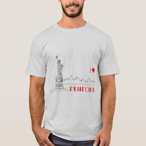 New_York I Heart Statue_of_Liberty Cool T_Shirt