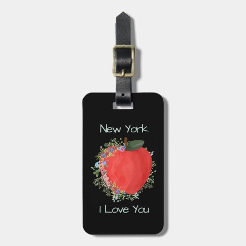 New York I Love you BIG APPLE Luggage Tag