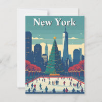 New York Ice Rink Christmas Tree Holiday Travel