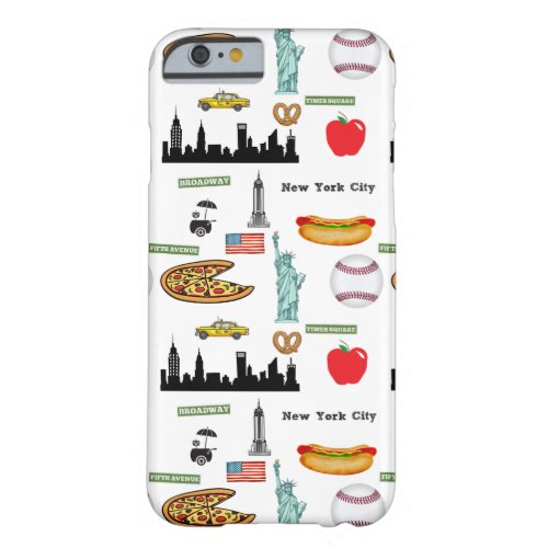 New York Icons Pattern by Orchard Three Barely There iPhone 6 Case