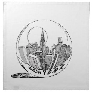 New York in a glass ball Cloth Napkin