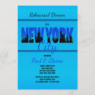 New York in Blue Invitation