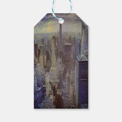 New York in my blue dream board Gift Tags