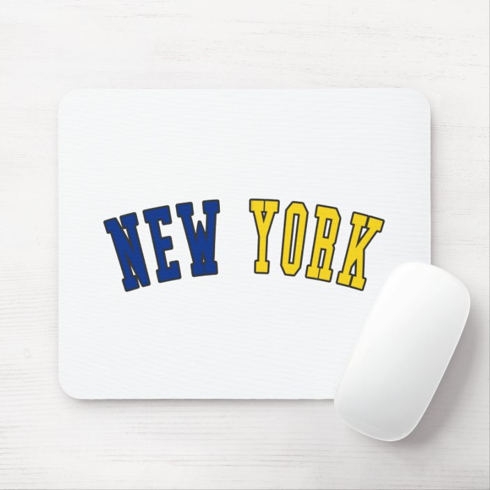 New York in State Flag Colors Mousepad