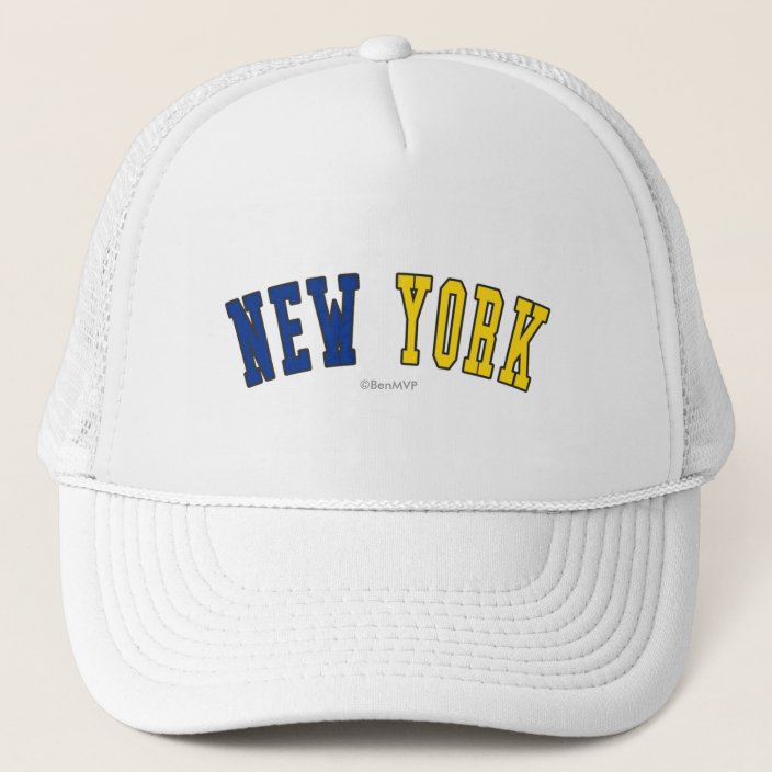 New York in State Flag Colors Trucker Hat