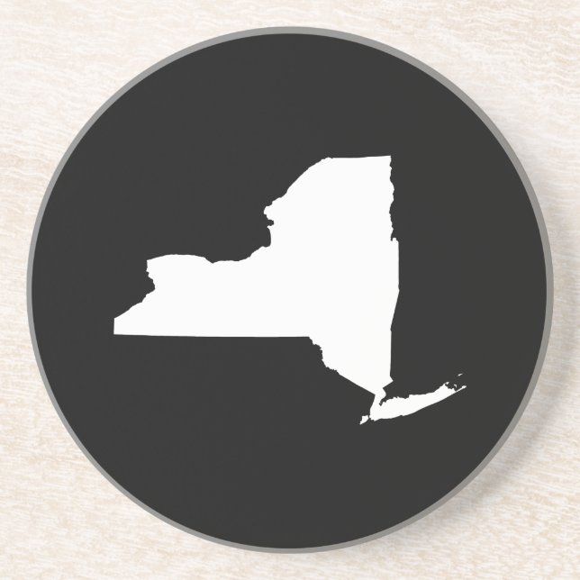 New York in White and Black Coaster (Front)