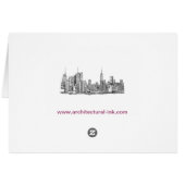 New York ink drawings Cards (Back Horizontal)
