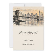 New York Ink Wash We've Moved Announcement