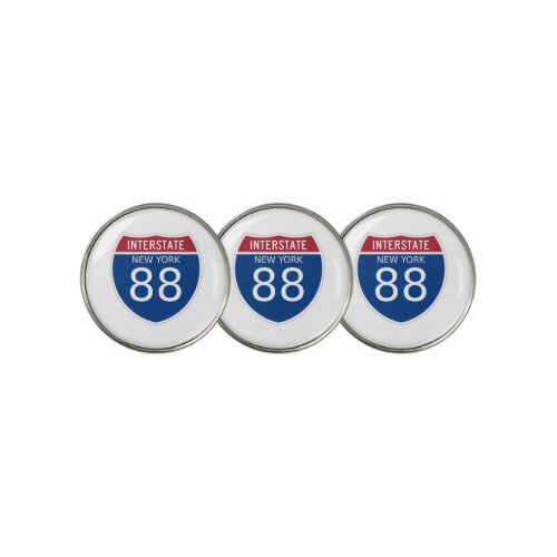 New York Interstate 88 Sign Golf Ball Marker