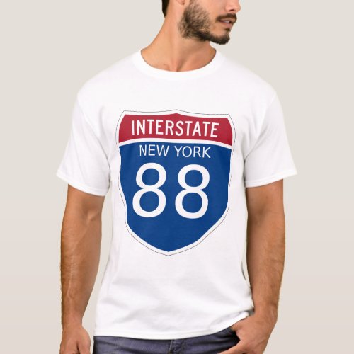 New York Interstate 88 Sign T_Shirt