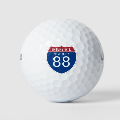 New York Interstate Sign Golf Balls
