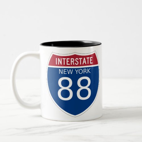 New York Interstate Sign Two_Tone Coffee Mug
