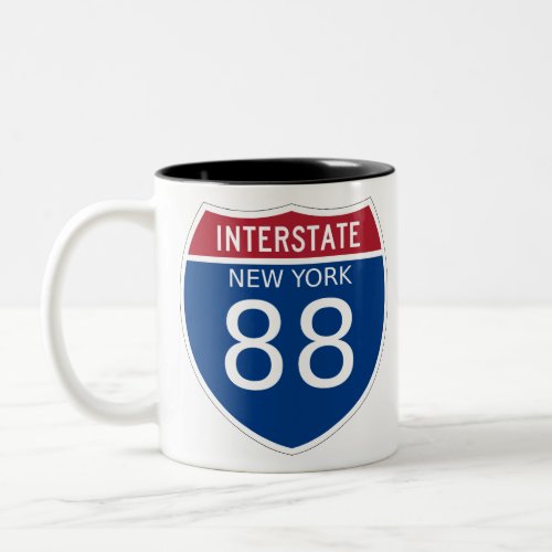 New York Interstate Sign Two_Tone Coffee Mug