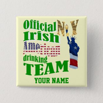 New York Irish American St Patrick's Pinback Button by Paddy_O_Doors at Zazzle