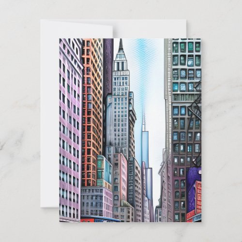 New York is one of the most iconic and vibrant cit Note Card