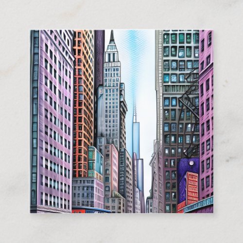 New York is one of the most iconic and vibrant cit Square Business Card