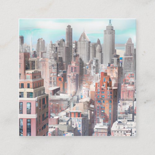 New York is one of the most iconic and vibrant cit Square Business Card