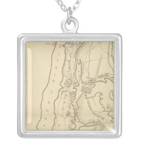 New York Island Part of Long Island Silver Plated Necklace