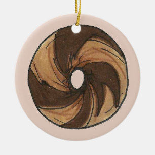 New York Jewish Deli Marble Rye Bagel Breakfast Ceramic Ornament