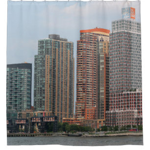 NEW YORK - JULY 5, 2015: Long Island City waterfr Shower Curtain