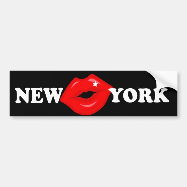 New York Kiss Bumper Sticker (Front)