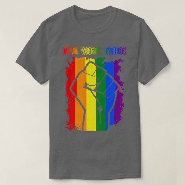 New York LGBT Pride Month LGBTQ Rainbow Flag For G T-Shirt (Design Front)