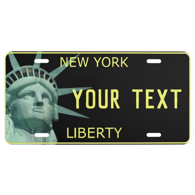 New York Liberty Custom License Plate (Front)