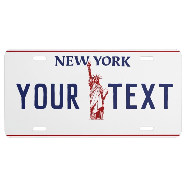 New York Liberty Custom License Plate (Front)