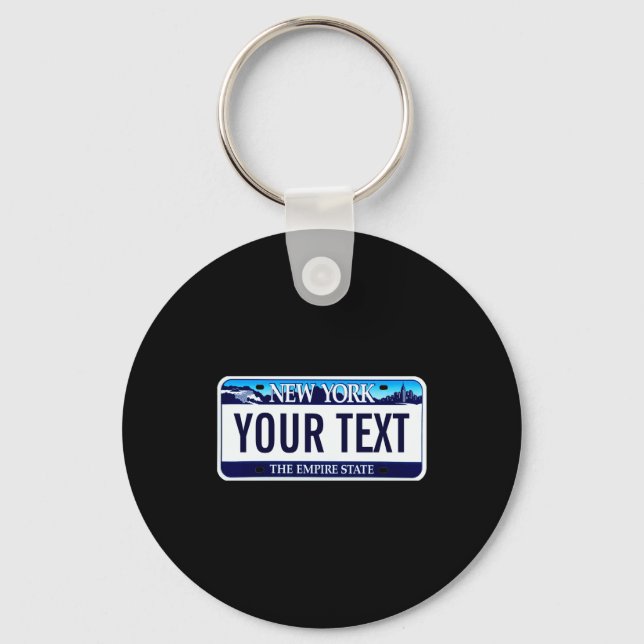 New York License Plate _1  Keychain (Front)