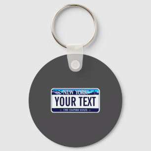 New York License Plate Keychain