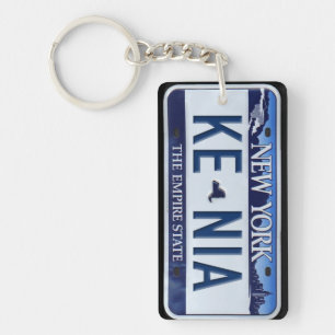 New York License Plate Keychain CUSTOM