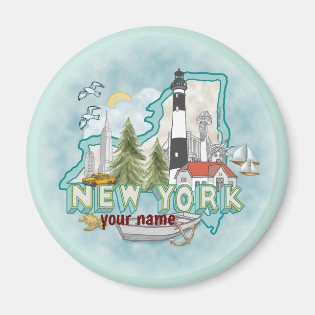 New York Lighthouse  magnet  (Front)