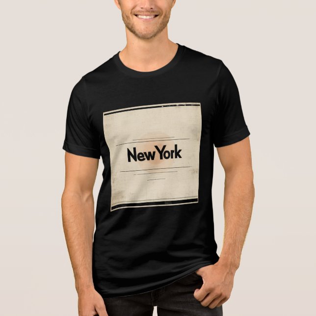 New York Limited Edition Inspired by 1960s Poster  Tri-Blend Shirt (Front)
