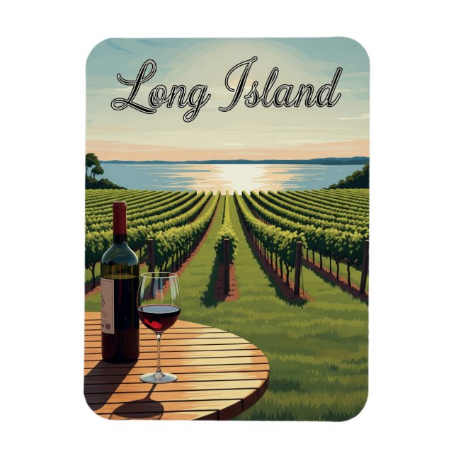 New York Long Island Magnet (Vertical)
