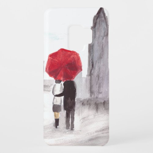 New York love couple with red umbrella Case_Mate Samsung Galaxy S9 Case