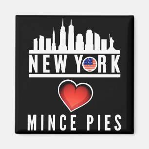 New York Loves Mince Pies Cityscape Magnet